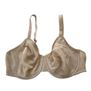 Wacoal Retro Chic Full Figure Underwire Bra 857210 Beige Nude 36DD US